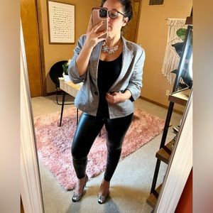 Talbots holiday silver shimmer blazer 16 p